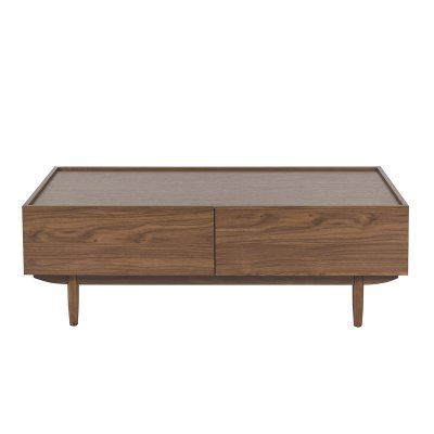Miliboo - Table basse avec tiroirs en bois fonc&eacute; L120 cm SANAA