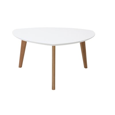 Miliboo - Table basse design blanc L80 cm EKKA - Blanc