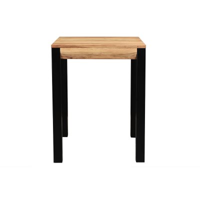 Miliboo Table de Bar Extensible en Acacia et m&eacute;tal L80-135 cm Trap