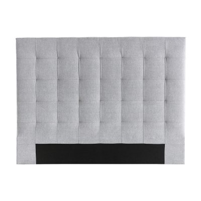 MILIBOO  T&ecirc;te de lit &agrave; poser capitonn&eacute;e en tissu gris L140 cm HALCIONA