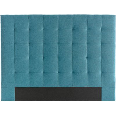 MILIBOO  - T&ecirc;te de lit capitonn&eacute;e en tissu bleu canard 160 cm HALCION