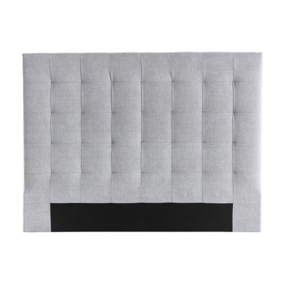 MILIBOO  T&ecirc;te de lit capitonn&eacute;e en tissu gris L160 cm HALCIONA