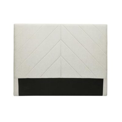MILIBOO  T&ecirc;te de lit en Tissu Effet Velours Beige L160 cm AVAH