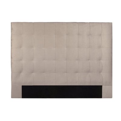 MILIBOO  - T&ecirc;te de lit en tissu velours taupe L180 cm halciona - Taupe