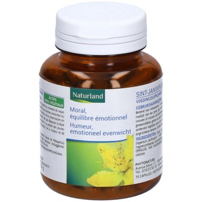 NATURLAND Millepertuis, Moral et Equilibre &eacute;motionnel 75 v&eacute;g&eacute;caps