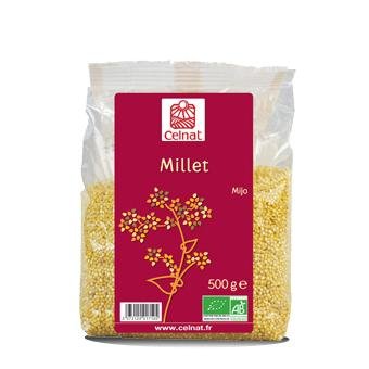 CELNAT Millet dor&eacute; decortiqu&eacute; 500g bio