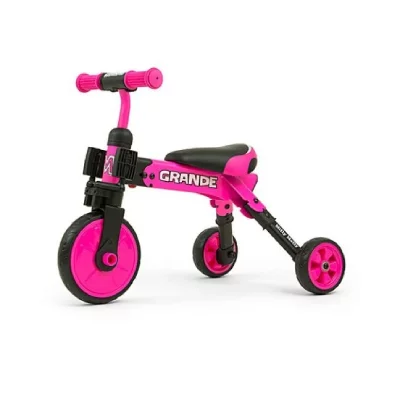 MILLY MALLY  Grande 2-in-1 Draisienne &agrave; 3 Roues Junior Rose