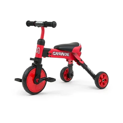 MILLY MALLY  Grande 2-in-1 Draisienne &agrave; 3 Roues Junior Rouge 
