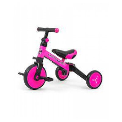 MILLY MALLY  Optimus 3-in-1 Draisienne &agrave; 3 Roues Junior Rose