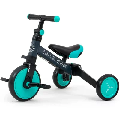 MILLY MALLY  Optimus 3-in-1 Draisienne &agrave; 3 Roues Junior Vert-menthe