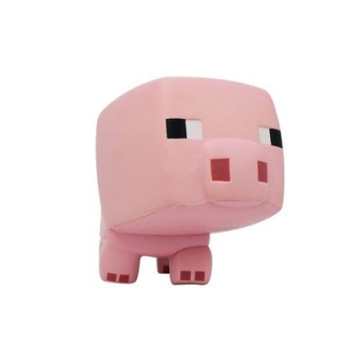  Minecraft figurine anti-stress Mega Squishme s&eacute;rie 1 cochon 15 cm - Just Toys Figurine - JTMIN-3545 