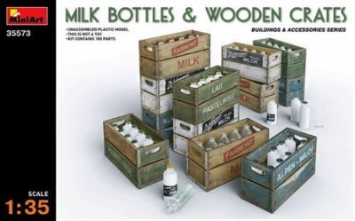 MINI ART  Bouteilles de lait et Caisses en bois- 1/35 - Accessoire