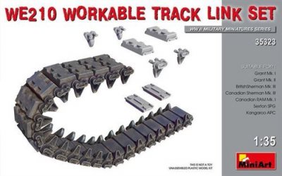 MINI ART  WE210 WORKABLE TRACK LINK SET Adapt&eacute; pour: Grant Mk.IGrant M