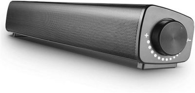 VENDOS85 Mini barre de son portable st&eacute;r&eacute;o filaire 6w noir