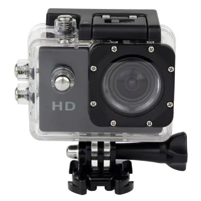 YONIS Mini Cam&eacute;ra Sport HD 1080P Etanche 30M Ecran Photos Vid&eacute;o Angle 140&deg; Noir 32 Go