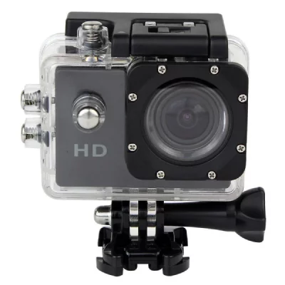 YONIS Mini Cam&eacute;ra Sport HD 1080P Etanche 30M Ecran Photos Vid&eacute;o Angle 140&deg; Noir 4 Go -