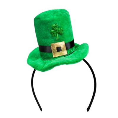 BOLAND BV Mini chapeau haut de forme avec boucle dor&eacute;e adulte Saint Patrick