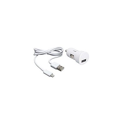 MODELABS Mini chargeur allume-cigare blanc 1a connectique lightning
