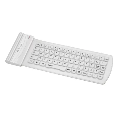 HALTERREGO Mini Clavier Bluetooth en Silicone,  , Blanc