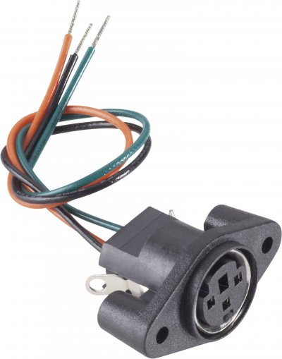 BKL ELECTRONIC Mini DIN embase femelle, verticale 0204027 Nombre de p&ocirc;les (num): 6 noir