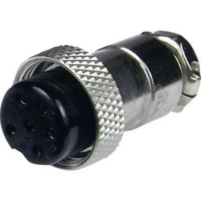 CLIFF Mini DIN femelle, droit FC684213 Nombre de p&ocirc;les (num): 3 argent