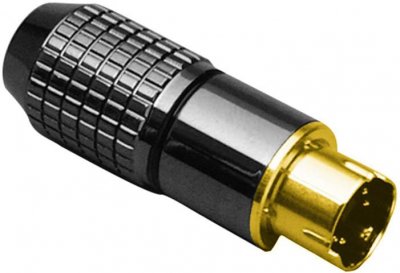 BKL ELECTRONIC Mini DIN m&acirc;le, droit 0204022 Nombre de p&ocirc;les (num): 8 noir