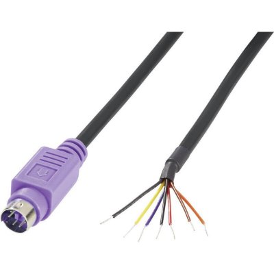 BKL ELECTRONIC Mini DIN m&acirc;le, droit 0204097 Nombre de p&ocirc;les (num): 6 violet