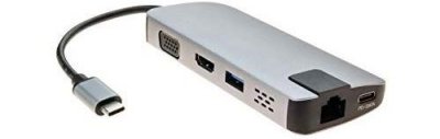 EXC Mini dock USB 3.1 Type-C HDMI 4K-VGA-LAN-HUB +chargeur USB P.D.