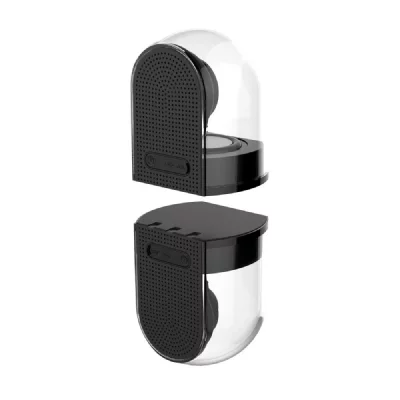 YONIS Mini Enceinte Bluetooth 3D St&eacute;r&eacute;o Magn&eacute;tique Sans Fil HiFi Transparente Pour Mai