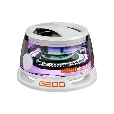 YONIS Mini Enceinte Bluetooth Avec Lumi&egrave;res Rgb Et Son Immersif Blanc 