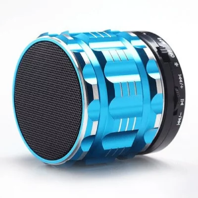 YONIS Mini Enceinte Bluetooth Portable Smartphone Carte Micro SD Kit Mains Libres Bleu + SD 4Go
