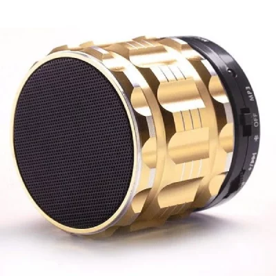 YONIS Mini Enceinte Bluetooth Portable Smartphone Carte Micro SD Kit Mains Libres Dor&eacute; + SD 32Go