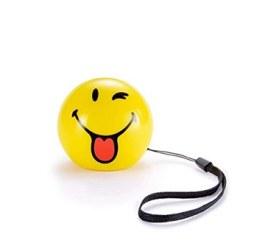 Mini enceinte sans fil jaune smiley clin d'oeil bigben