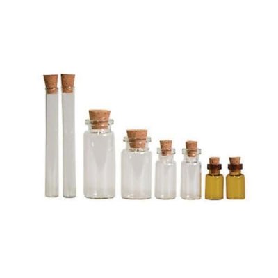 ARTEMIO Mini fiole en verre - 8 fioles -  - couleur variant