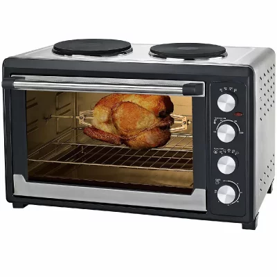 SYNTROX GERMANY Mini four de 60 litres avec convection et r&ocirc;tissoire  et pizza avec 2 plaques de cuisson