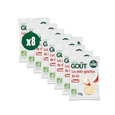 GOOD GOUT Mini galettes de riz &agrave; la pomme BIO - d&egrave;s 10 mois, Good Go&ucirc;t (40 g)