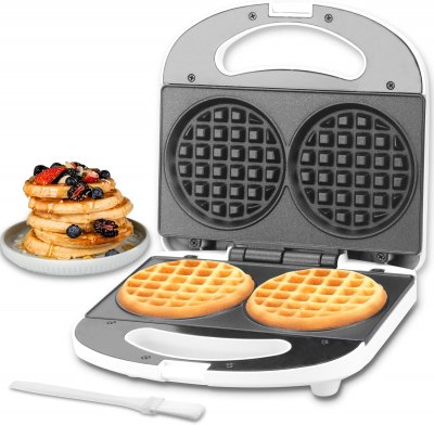 VENDOS85 Mini-gaufrier &eacute;lectrique 750 W &middot; Rev&ecirc;tement antiadh&eacute;sif - Neuf