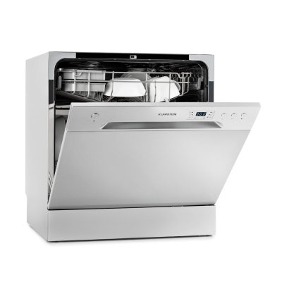 KLARSTEIN Mini Lave Vaisselle 8 Couverts -  - Lave-vaisselle Pose Libre avec 6 Programmes - argent