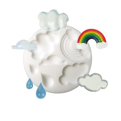 GRAINE CREATIVE Mini moule en silicone pour p&acirc;te polym&egrave;re - nuages 284445