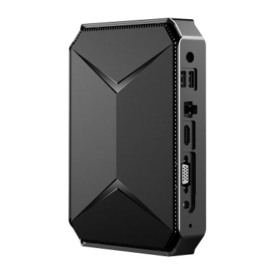 YONIS Mini Pc Windows Linux Ordinateur Double Os Barebone Quad-Core 2.4 Ghz Noir + SD 128Go 