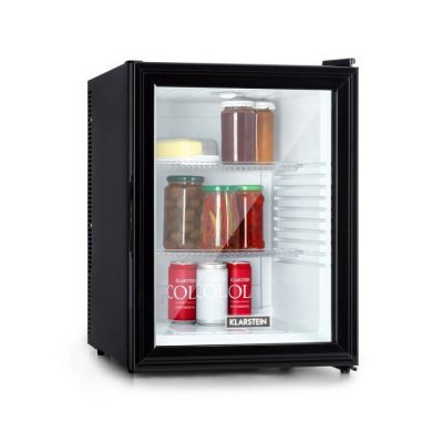 KLARSTEIN Mini r&eacute;frig&eacute;rateur - Brooklyn 42 - 42L Porte vitr&eacute;e - Noir avec int&eacute;rieur blanc