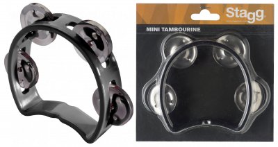 STAGG Mini Tambourin Noir  Tab-Mini-Bk