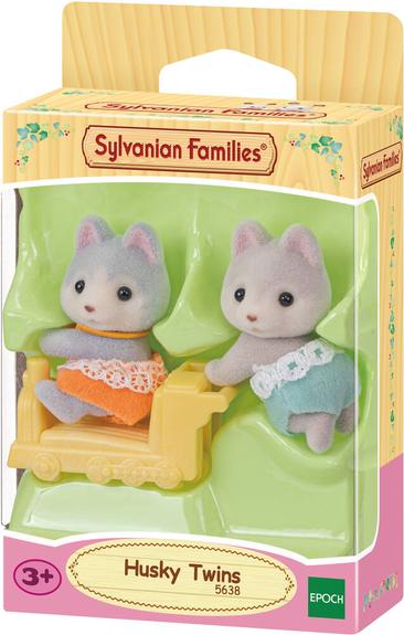 SYLVANIAN FAMILIES Mini-univers - Les jumeaux husky - Orange - Mixte - 3 ans+ - Neuf