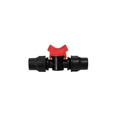 EZFITT Mini vanne avec raccords de chaque cot&eacute; pour tube basse densit&eacute; 20mm
