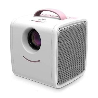 YONIS Mini Videoprojecteur Enfant 10w Hd 1080p 30 Lumens Hdmi Usb Sd Audio Rose 