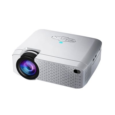 YONIS Mini Vid&eacute;oprojecteur HD LED 1600 Lumens Portable Pour Home Cin&eacute;ma Silver