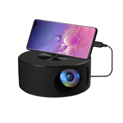 YONIS Mini Vid&eacute;oprojecteur HD Portable 100' &Eacute;cran Co-Partage Facile Pour Jeux Et Films Noir 