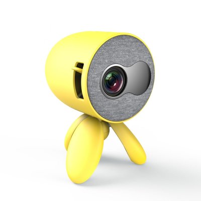 YONIS Mini Vid&eacute;oprojecteur LED Portable Enfant HDMI USB Projection 80' Jaune Jaune YON