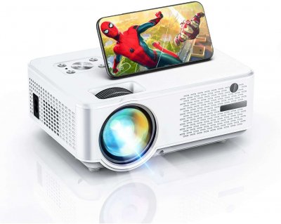 VENDOS85 Mini videoprojecteur portable 1080p full hd blanc 