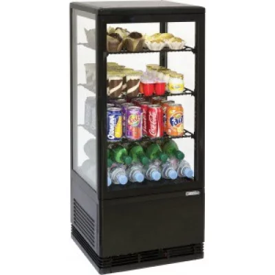 CASSELIN Mini vitrine r&eacute;frig&eacute;r&eacute;e positive 78 L Noire